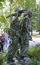 The Three Soldiers statue at The Vietnam Veterans Memorial, National Mall, Washington DC, United States of America Royalty Free Stock Photo