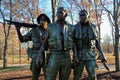 The Three Soldiers at the Vietnam Veteran`s Memorial Royalty Free Stock Photo