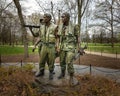 Three Soldiers a bronze statue by Frederick Hart. Located on the National Mall in Washington, D. Royalty Free Stock Photo