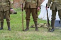 Three soldiers standing