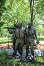 The Three Soldiers Statue in the Vietnam Veterans Memorial in Washington DC. USA Royalty Free Stock Photo