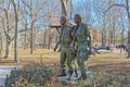 Three Soldiers Vietnam War Memorial in Washington DC Royalty Free Stock Photo