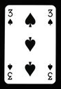 Three of spades playing card