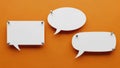 Three speech bubbles isolated on white background Royalty Free Stock Photo