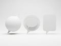 Three speech bubbles isolated on white background Royalty Free Stock Photo