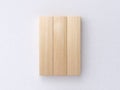 Three square wood set of white wall minimal background 3d render