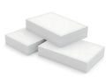 Three stacked white rectangular blocks Royalty Free Stock Photo