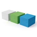 Office supply context emphasizing color coded organization. The backgroun Royalty Free Stock Photo