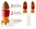 Three stage rocket infographic