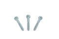 Three stainless steel hex head wood screws for craftsmen