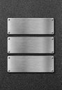 Three stainless steel metal plates