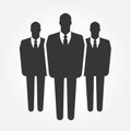 Three standing businessmen - icon