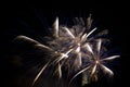 Three stars bursting into fireworks