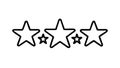 Three Stars Rating, Average or Good Quality, vector design Generative AI Royalty Free Stock Photo