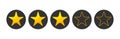 Three stars rating button Royalty Free Stock Photo