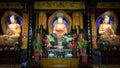 Three statues of Buddha at a Temple, Beijing, China