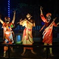 Three statues of purulia old loko songs singers Royalty Free Stock Photo