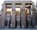 Three statues in the temple of Luxor