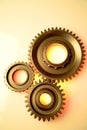 Three steel gears Royalty Free Stock Photo