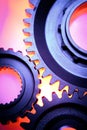 Three steel gears Royalty Free Stock Photo