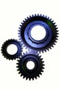 Three steel gears