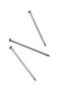 Three steel nails Royalty Free Stock Photo