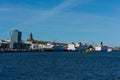 Three Stena Line ferries moored at Masthugget..