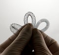 Three stents for endovascular surgery Royalty Free Stock Photo