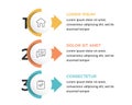 Three Step Process Infographic List Royalty Free Stock Photo