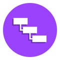 Three Steps List Slide Template badge icon. Simple glyph, flat vector of web icons for ui and ux, website or mobile application Royalty Free Stock Photo