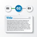 Three steps loading paper. Design for infographics