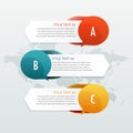 Three steps options infographic web banners Royalty Free Stock Photo