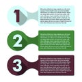 Three steps progress infographic template