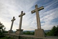 Three stone crosses