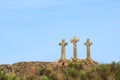 Three stone crosses along the SA-V-250, Spain