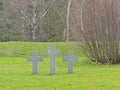 Stone crosses in a field, detail of Maarjamae Memorial to those who had fallen defending the Soviet Union