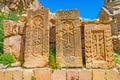 Three stone khachkars Royalty Free Stock Photo