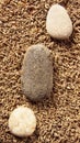 Three Stones On Lavender Seeds Royalty Free Stock Photo