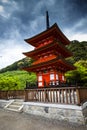 Three-storied pagoda at Taisan-ji Temple Royalty Free Stock Photo