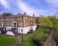 semi-detached houses with willow trees Royalty Free Stock Photo