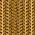 A three stranded braids seamless vector pattern