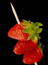 Three strawberries Royalty Free Stock Photo