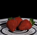 Strawberries on a plate. Natural look Royalty Free Stock Photo