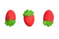 Three strawberry candies