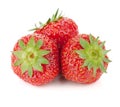 Three strawberry fruits