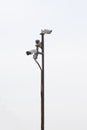 Surveillance cameras on the pillar Royalty Free Stock Photo