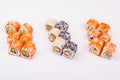 Three sushi rolls Royalty Free Stock Photo