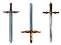 Three swords digital illustration