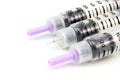 Three syringe insulin pen Royalty Free Stock Photo