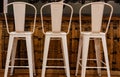 Three Tall Metal Stools